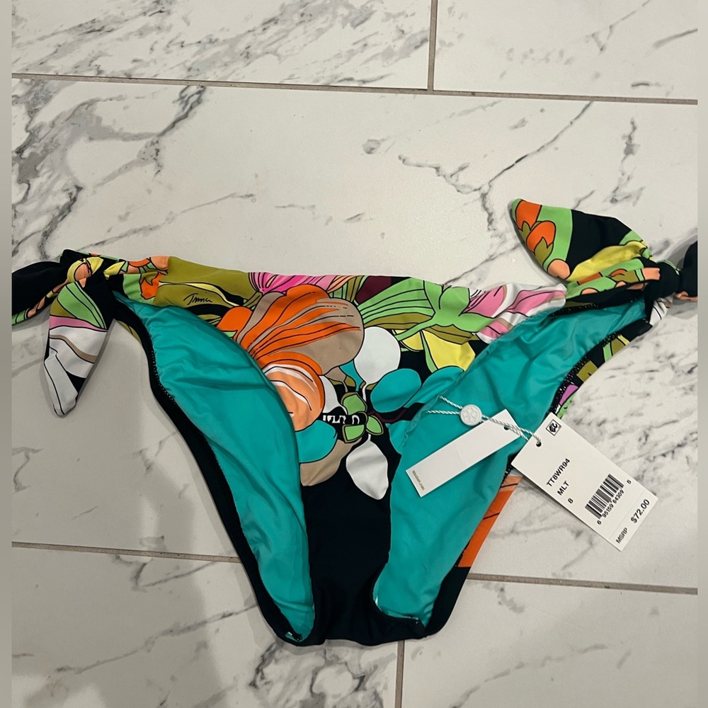 Trina Turk bathing suit bottom in floral print. New with tags!